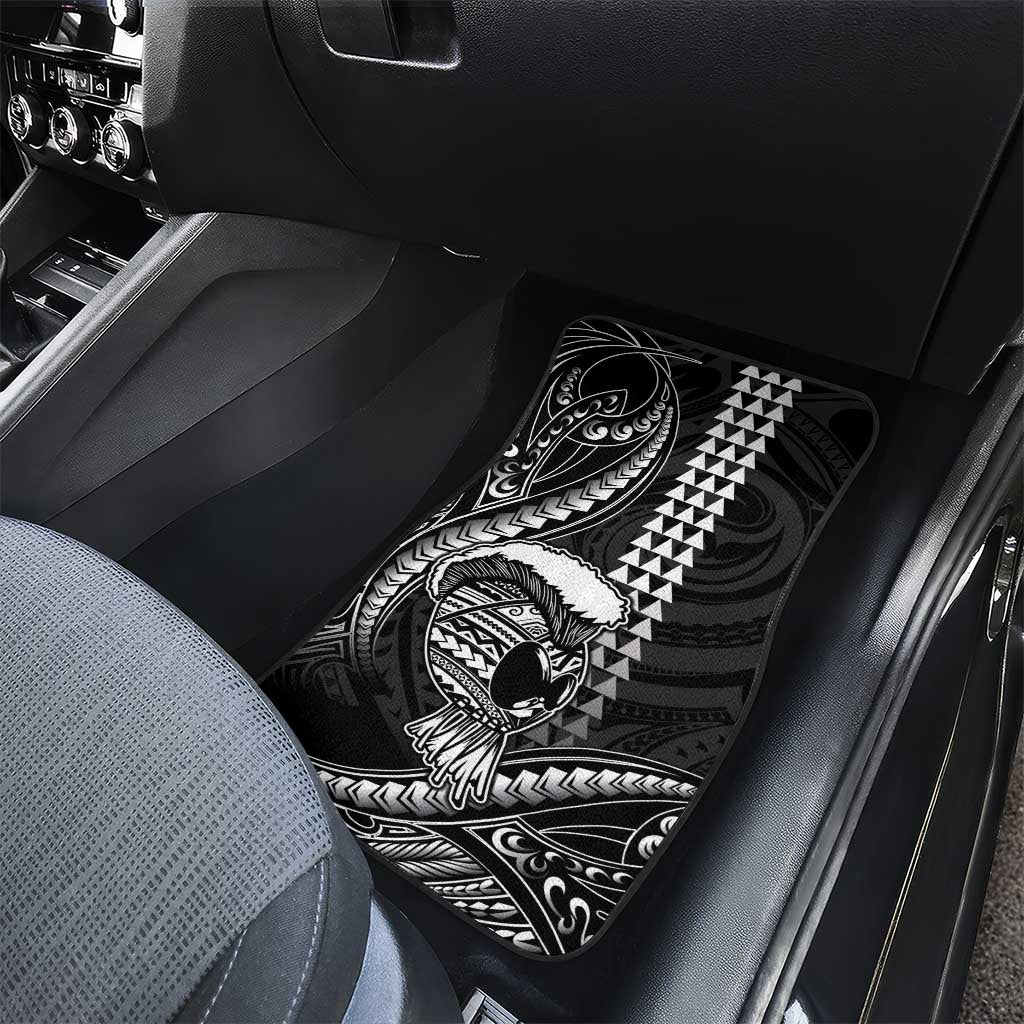 Hawaii Ikaika Warrior Helmet Car Mats Black Tribal Tattoo LT05 - Polynesian Pride