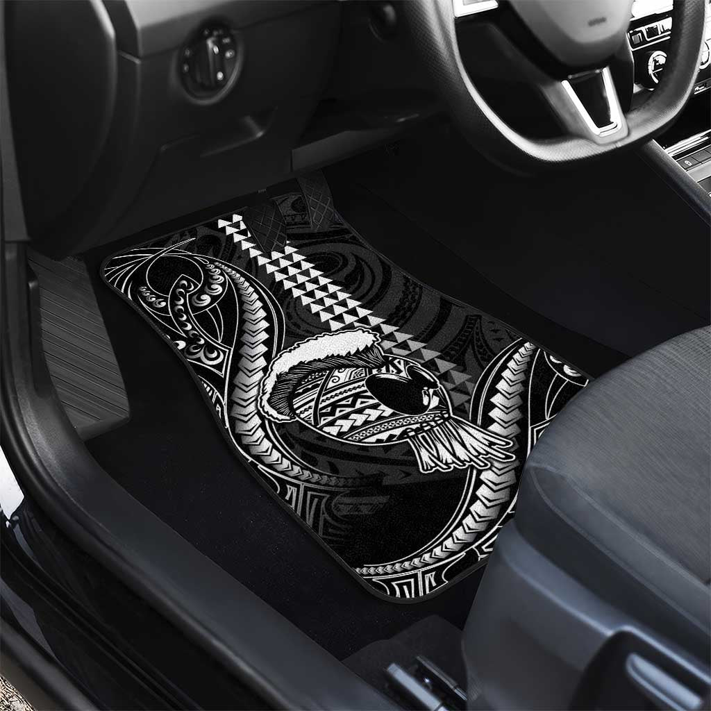 Hawaii Ikaika Warrior Helmet Car Mats Black Tribal Tattoo LT05 - Polynesian Pride