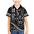 Hawaii Ikaika Warrior Helmet Family Matching Mermaid Dress and Hawaiian Shirt Black Tribal Tattoo