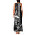 Hawaii Ikaika Warrior Helmet Family Matching Tank Maxi Dress and Hawaiian Shirt Black Tribal Tattoo