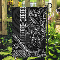 Hawaii Ikaika Warrior Helmet Garden Flag Black Tribal Tattoo LT05 Garden Flag Black - Polynesian Pride