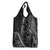 Hawaii Ikaika Warrior Helmet Grocery Bag Black Tribal Tattoo