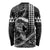 Hawaii Ikaika Warrior Helmet Long Sleeve Shirt Black Tribal Tattoo