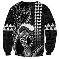 Hawaii Ikaika Warrior Helmet Sweatshirt Black Tribal Tattoo LT05 - Polynesian Pride