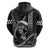 Hawaii Ikaika Warrior Helmet Zip Hoodie Black Tribal Tattoo