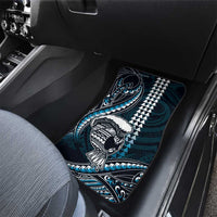 Hawaii Ikaika Warrior Helmet Car Mats Blue Tribal Tattoo LT05 - Polynesian Pride