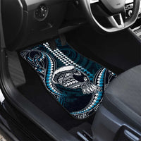 Hawaii Ikaika Warrior Helmet Car Mats Blue Tribal Tattoo LT05 - Polynesian Pride