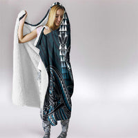Hawaii Ikaika Warrior Helmet Hooded Blanket Blue Tribal Tattoo LT05 - Polynesian Pride