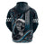 Hawaii Ikaika Warrior Helmet Hoodie Blue Tribal Tattoo