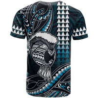 Hawaii Ikaika Warrior Helmet T Shirt Blue Tribal Tattoo LT05 - Polynesian Pride