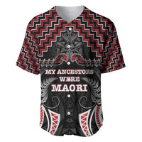 Aotearoa Baseball Jersey Proud To Be Maori LT05 Red - Polynesian Pride