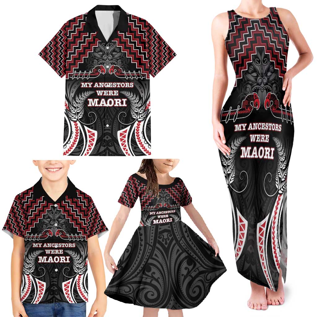 Aotearoa Family Matching Tank Maxi Dress and Hawaiian Shirt Proud To Be Maori