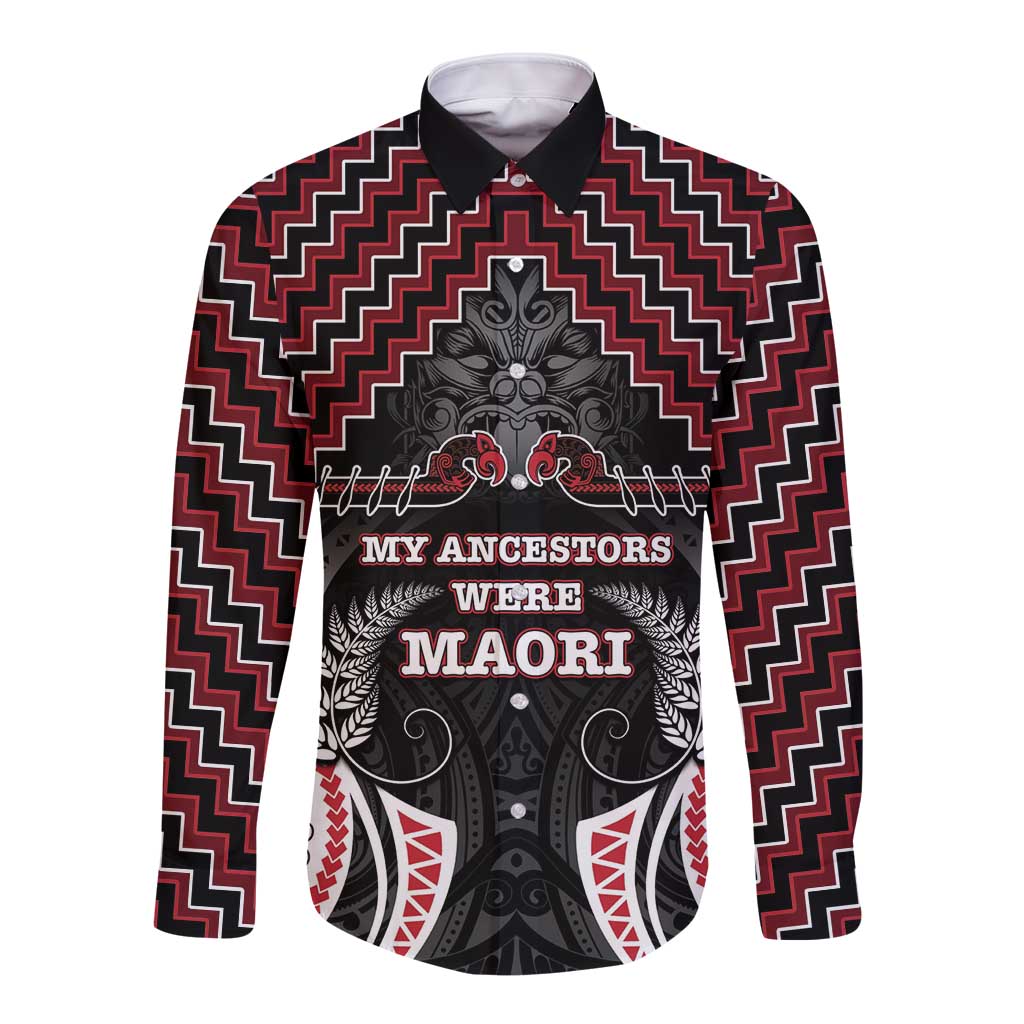 Aotearoa Long Sleeve Button Shirt Proud To Be Maori