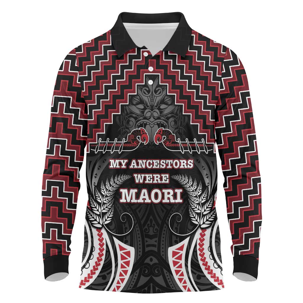 Aotearoa Long Sleeve Polo Shirt Proud To Be Maori