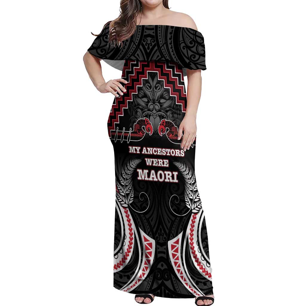 Aotearoa Off Shoulder Maxi Dress Proud To Be Maori