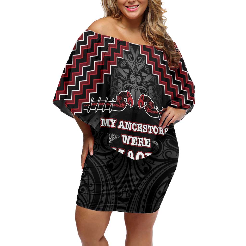 Aotearoa Off Shoulder Short Dress Proud To Be Maori