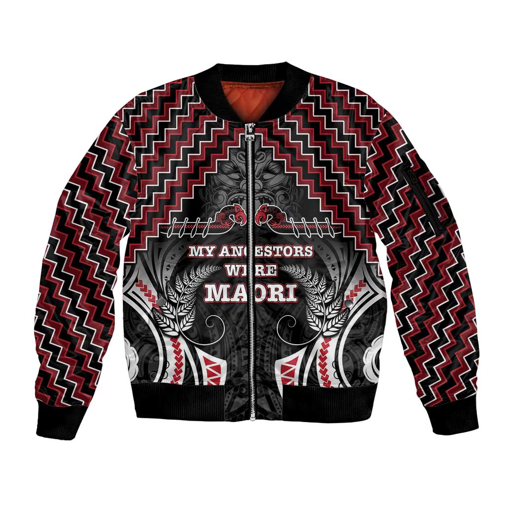 Aotearoa Sleeve Zip Bomber Jacket Proud To Be Maori