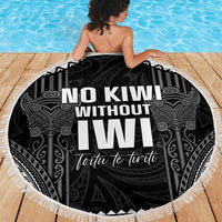 Aotearoa Toitu Te Tiriti Beach Blanket No Kiwi Without Iwi LT05 - Polynesian Pride
