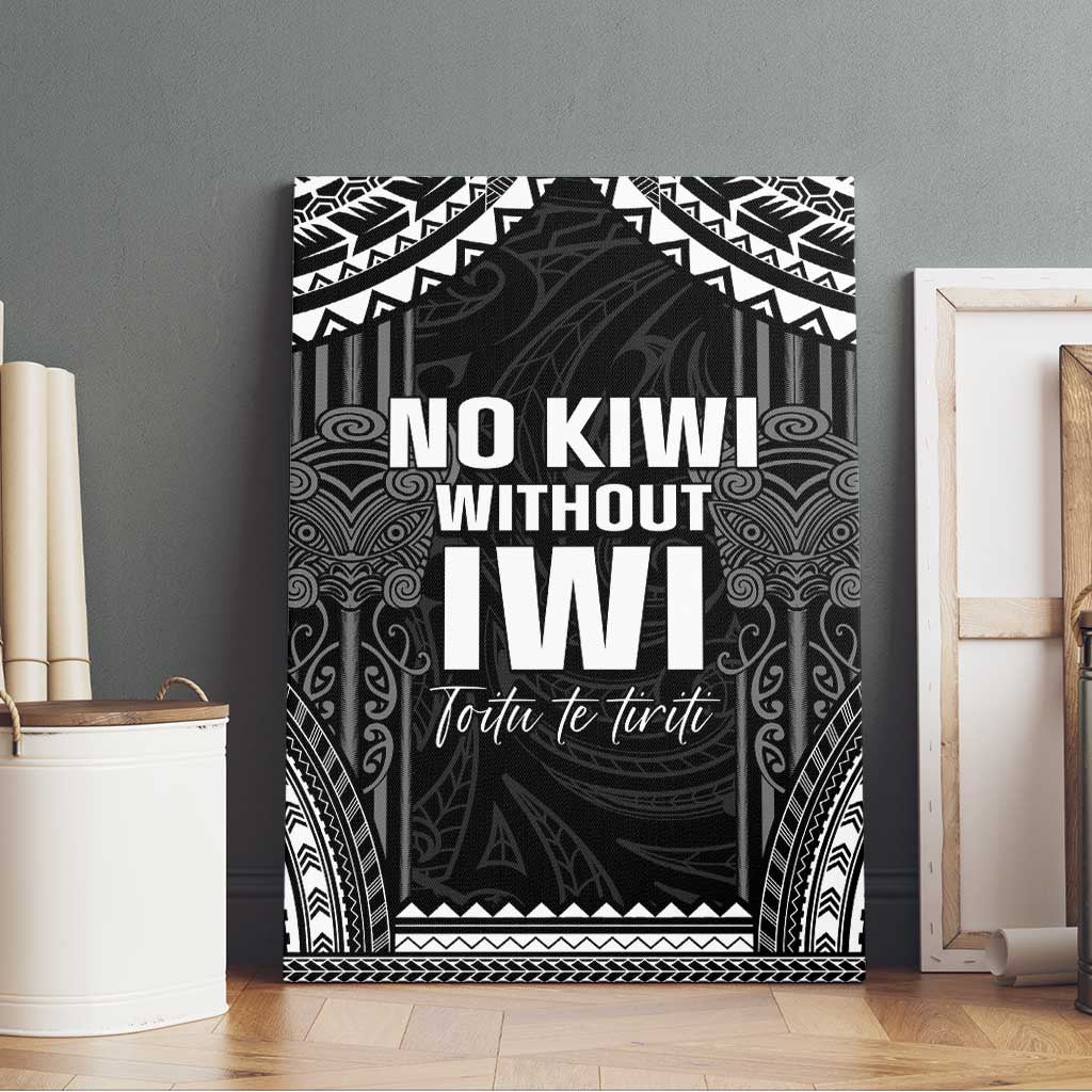 Aotearoa Toitu Te Tiriti Canvas Wall Art No Kiwi Without Iwi LT05 - Polynesian Pride