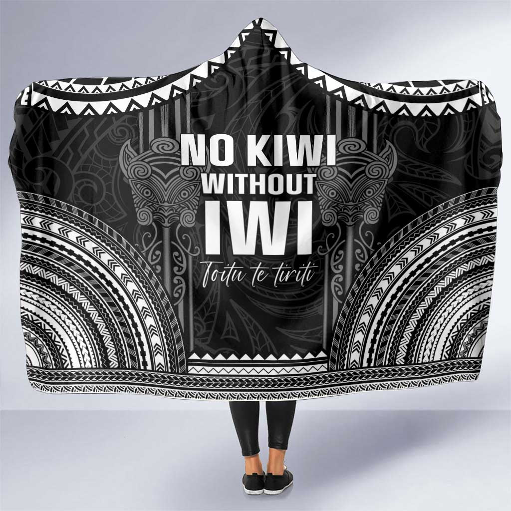 Aotearoa Toitu Te Tiriti Hooded Blanket No Kiwi Without Iwi