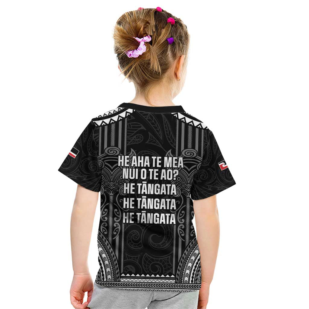 Aotearoa Toitu Te Tiriti Kid T Shirt No Kiwi Without Iwi LT05 - Polynesian Pride