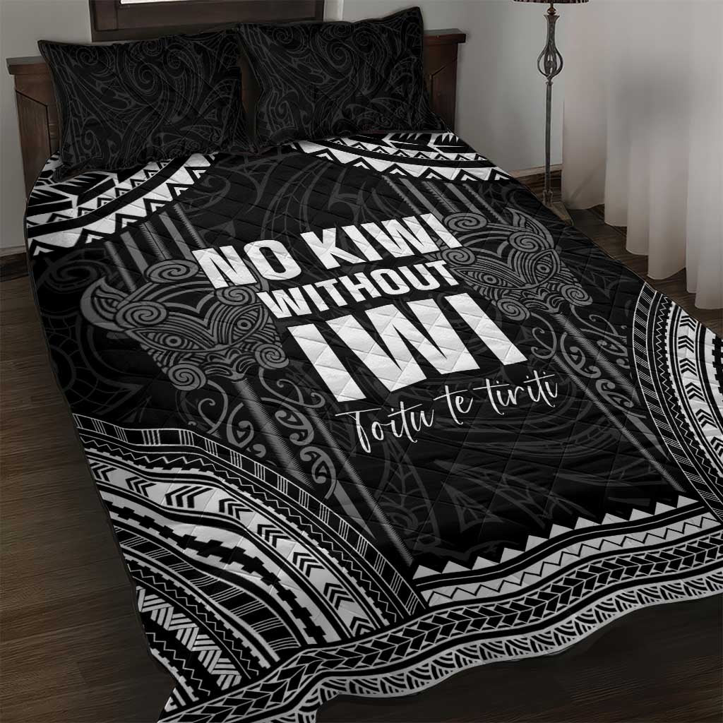 Aotearoa Toitu Te Tiriti Quilt Bed Set No Kiwi Without Iwi