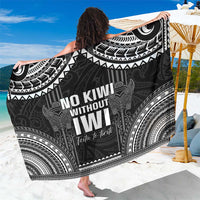 Aotearoa Toitu Te Tiriti Sarong No Kiwi Without Iwi LT05 One Size 44 x 66 inches Black - Polynesian Pride