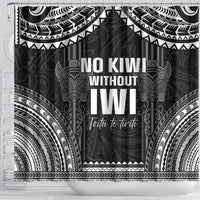 Aotearoa Toitu Te Tiriti Shower Curtain No Kiwi Without Iwi LT05 - Polynesian Pride