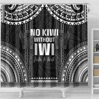 Aotearoa Toitu Te Tiriti Shower Curtain No Kiwi Without Iwi LT05 - Polynesian Pride