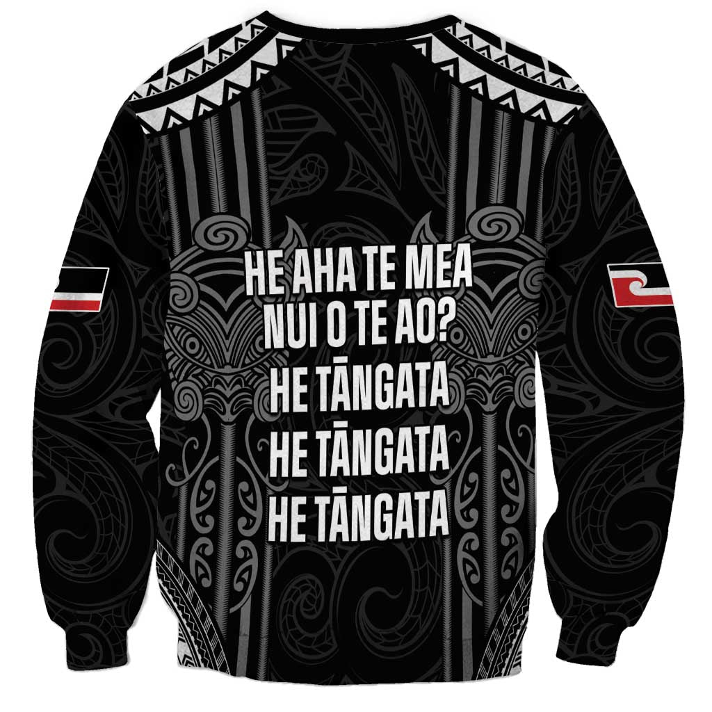Aotearoa Toitu Te Tiriti Sweatshirt No Kiwi Without Iwi LT05 - Polynesian Pride
