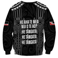Aotearoa Toitu Te Tiriti Sweatshirt No Kiwi Without Iwi LT05 - Polynesian Pride