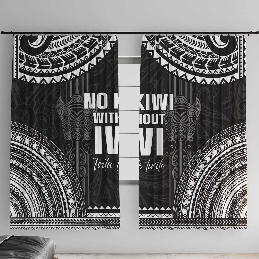 Aotearoa Toitu Te Tiriti Window Curtain No Kiwi Without Iwi