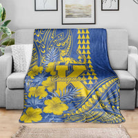 Hawaii Kaiser High School Blanket Tribal Tattoo With Hibiscus Flowers LT05 - Polynesian Pride