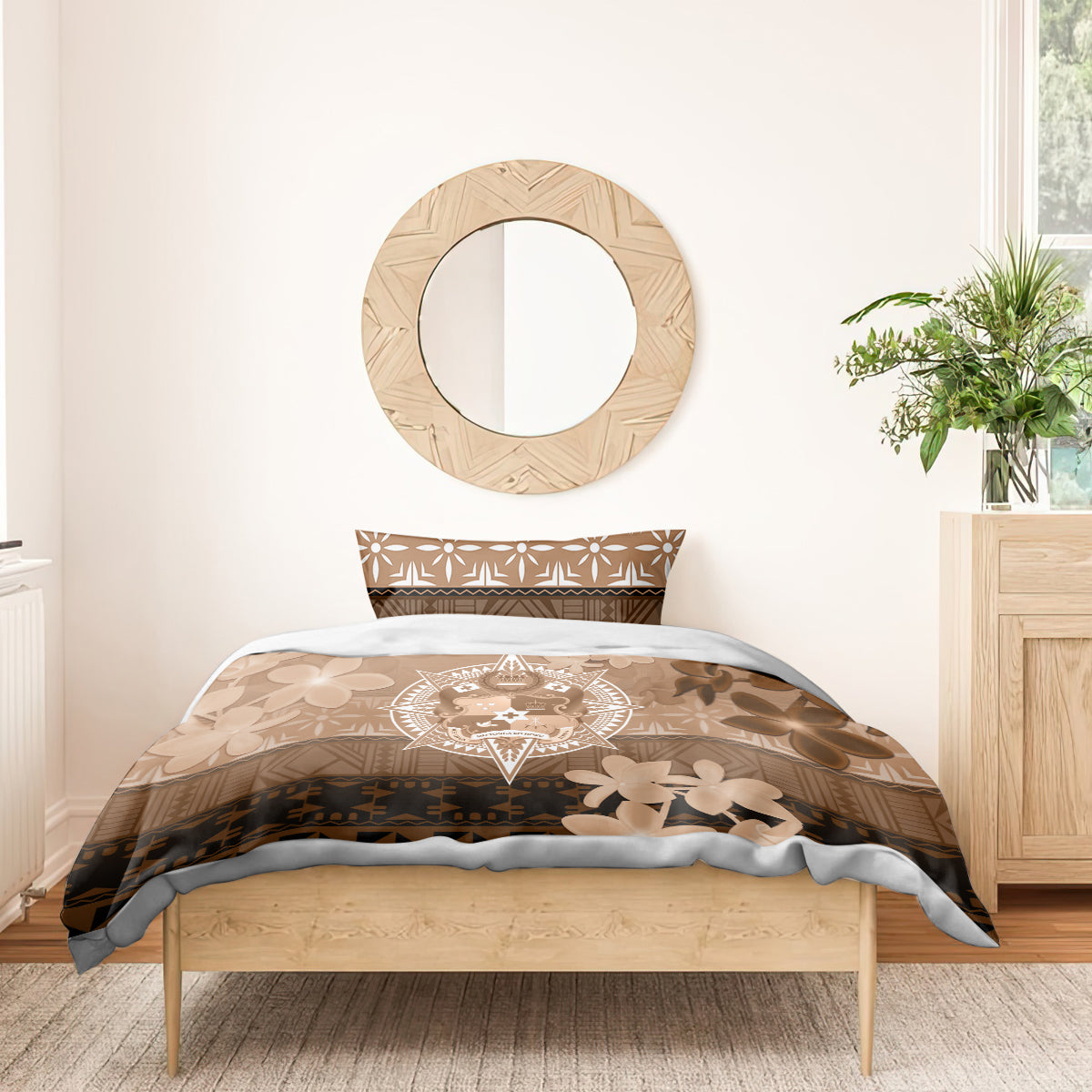 Tonga Emancipation Day Bedding Set Tongan Kupesi Ngatu Pattern Vintage Style LT05 - Polynesian Pride