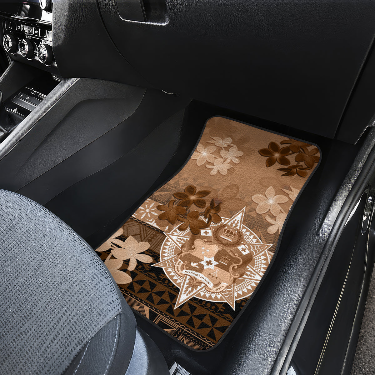 Tonga Emancipation Day Car Mats Tongan Kupesi Ngatu Pattern Vintage Style LT05 - Polynesian Pride