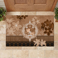 Tonga Emancipation Day Rubber Doormat Tongan Kupesi Ngatu Pattern Vintage Style LT05 - Polynesian Pride