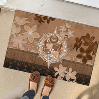 Tonga Emancipation Day Rubber Doormat Tongan Kupesi Ngatu Pattern Vintage Style LT05 - Polynesian Pride