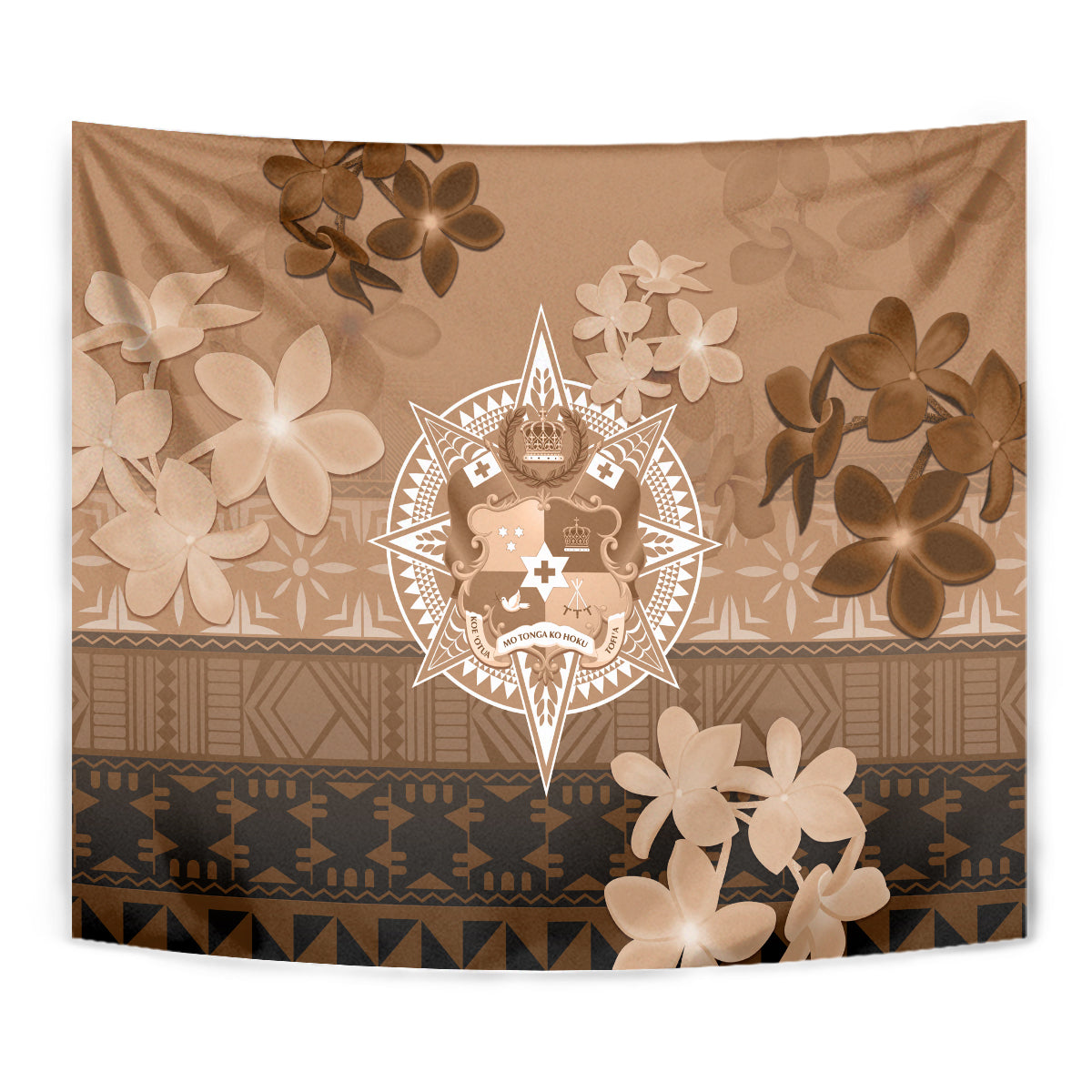Tonga Emancipation Day Tapestry Tongan Kupesi Ngatu Pattern Vintage Style LT05 - Polynesian Pride