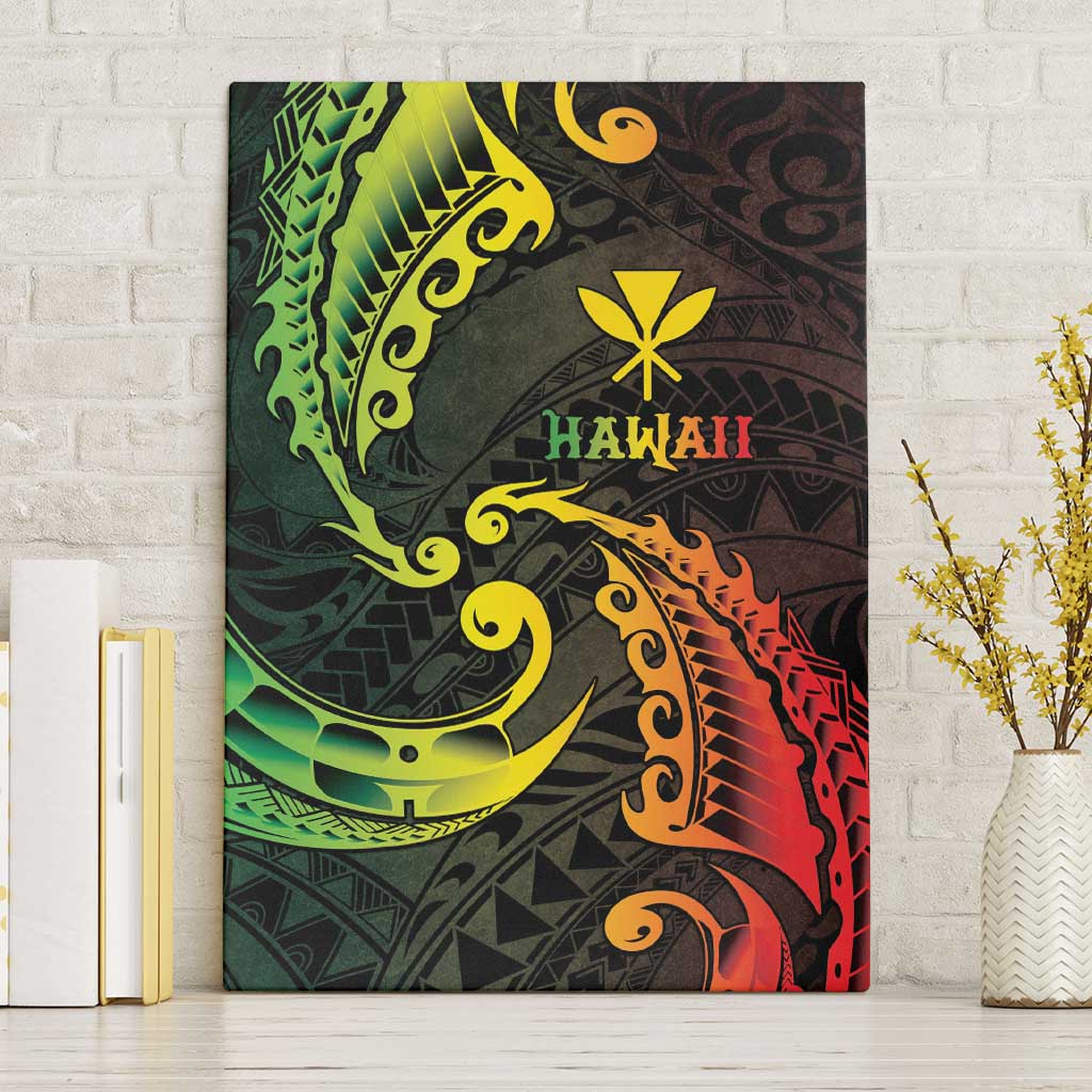 AAPI Heritage Month Canvas Wall Art Kanaka Maoli Polynesian Tribal Wave LT05 Without Frame Reggae - Polynesian Pride