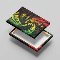 AAPI Heritage Month Canvas Wall Art Kanaka Maoli Polynesian Tribal Wave LT05 - Polynesian Pride