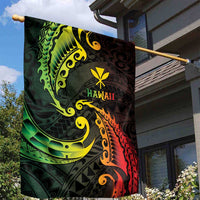 AAPI Heritage Month Garden Flag Kanaka Maoli Polynesian Tribal Wave LT05 - Polynesian Pride