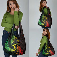 AAPI Heritage Month Grocery Bag Kanaka Maoli Polynesian Tribal Wave LT05 - Polynesian Pride