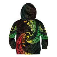 AAPI Heritage Month Kid Hoodie Kanaka Maoli Polynesian Tribal Wave LT05 - Polynesian Pride