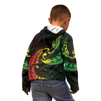 AAPI Heritage Month Kid Hoodie Kanaka Maoli Polynesian Tribal Wave LT05 - Polynesian Pride