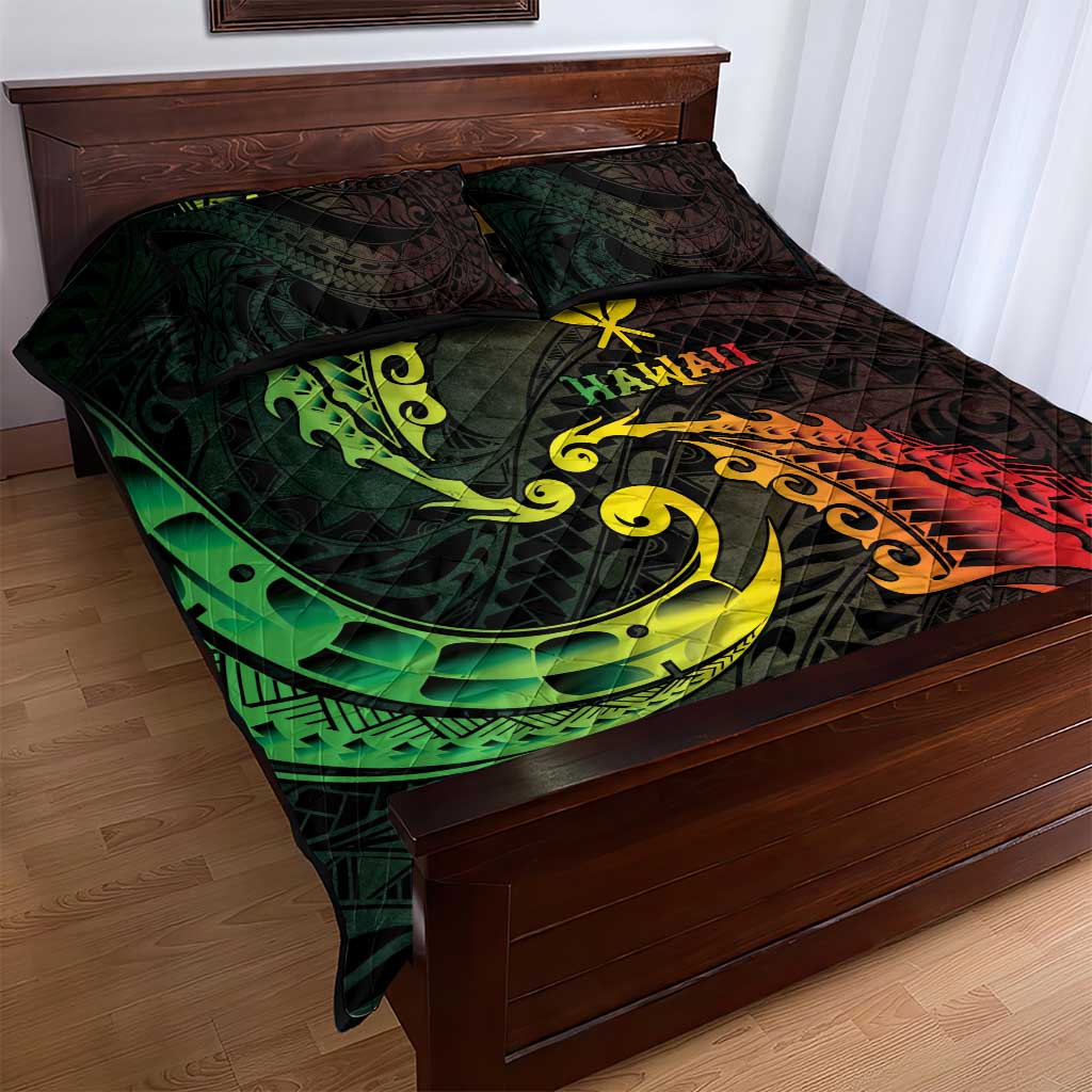 AAPI Heritage Month Quilt Bed Set Kanaka Maoli Polynesian Tribal Wave LT05 - Polynesian Pride