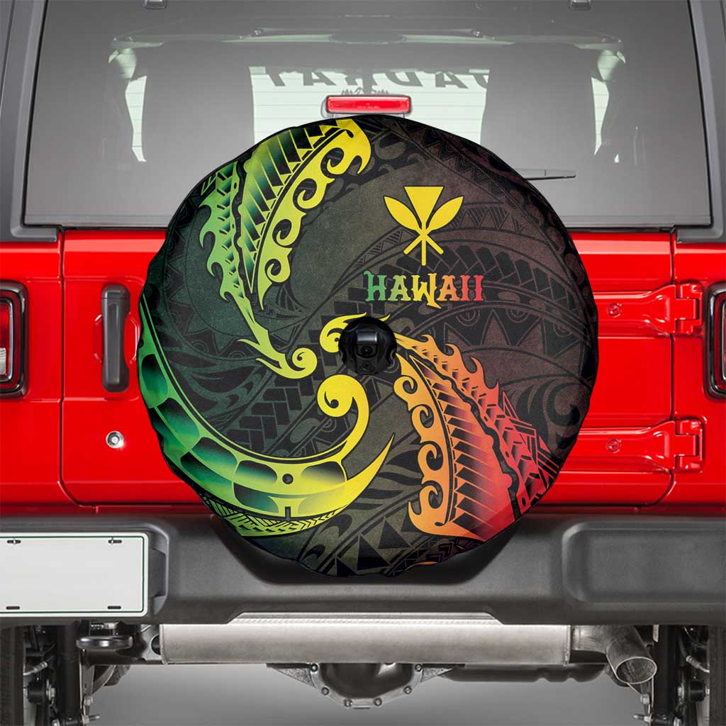 AAPI Heritage Month Spare Tire Cover Kanaka Maoli Polynesian Tribal Wave LT05 - Polynesian Pride