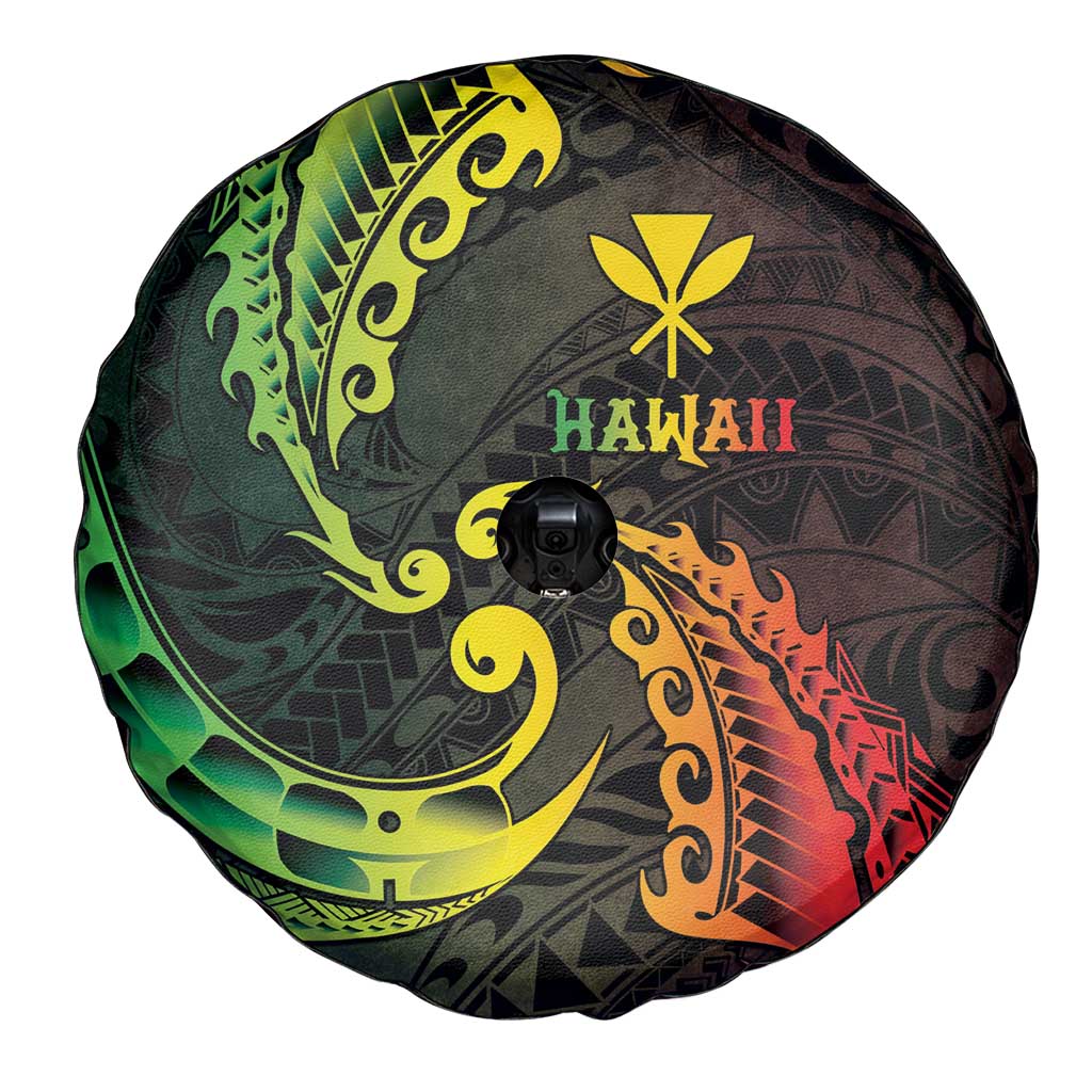 AAPI Heritage Month Spare Tire Cover Kanaka Maoli Polynesian Tribal Wave LT05 - Polynesian Pride
