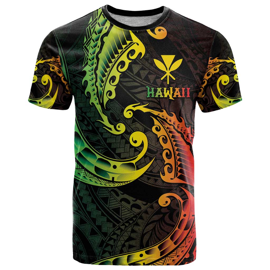 AAPI Heritage Month T Shirt Kanaka Maoli Polynesian Tribal Wave LT05 Reggae - Polynesian Pride
