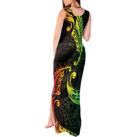AAPI Heritage Month Tank Maxi Dress Kanaka Maoli Polynesian Tribal Wave LT05 - Polynesian Pride