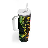 AAPI Heritage Month Tumbler With Handle Kanaka Maoli Polynesian Tribal Wave LT05 - Polynesian Pride